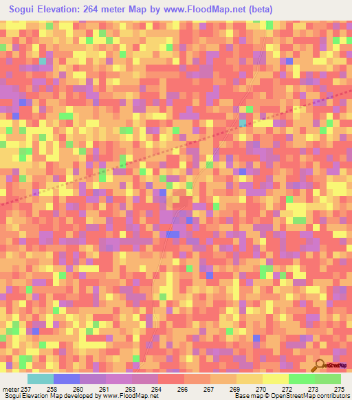 Sogui,Mali Elevation Map