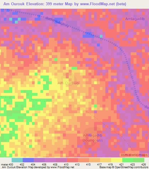 Am Ourouk,Chad Elevation Map