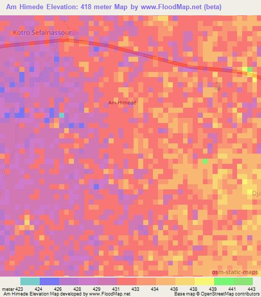Am Himede,Chad Elevation Map