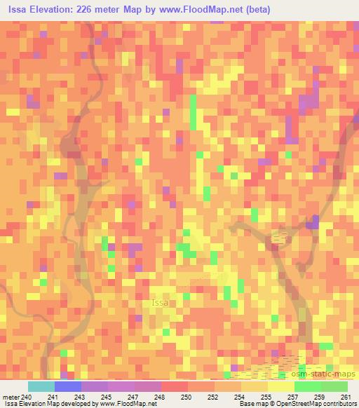 Issa,Mali Elevation Map