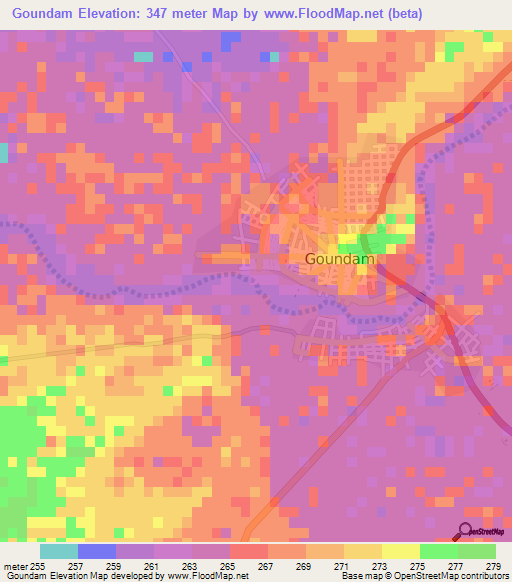 Goundam,Mali Elevation Map