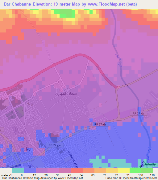 Dar Chabanne,Tunisia Elevation Map