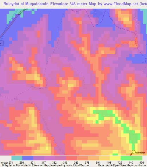 Bulaydat al Muqaddamin,Tunisia Elevation Map