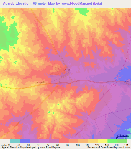 Agareb,Tunisia Elevation Map