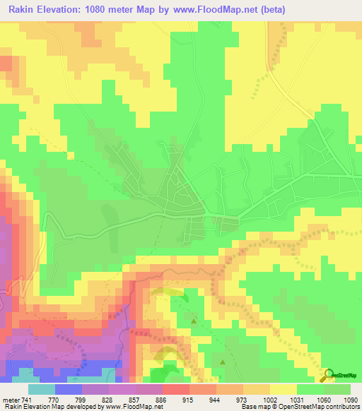 Rakin,Jordan Elevation Map