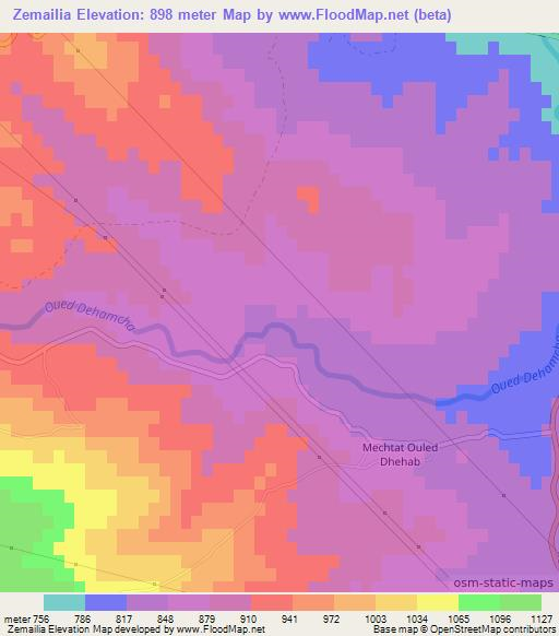 Zemailia,Algeria Elevation Map