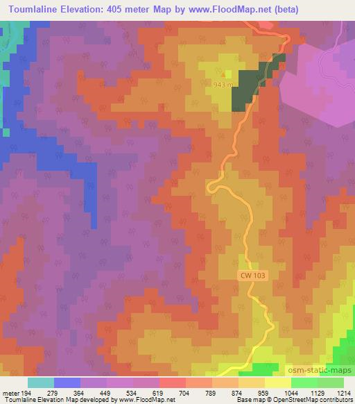 Toumlaline,Algeria Elevation Map