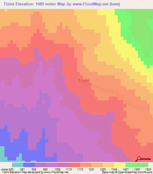 Tizint,Algeria Elevation Map