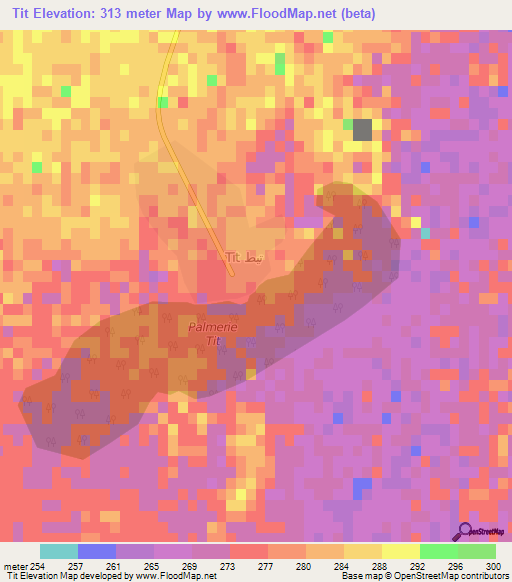 Tit,Algeria Elevation Map
