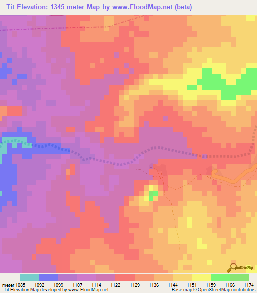 Tit,Algeria Elevation Map