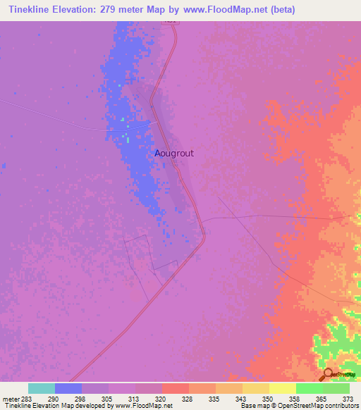 Tinekline,Algeria Elevation Map
