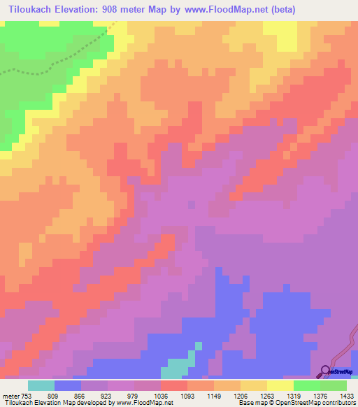 Tiloukach,Algeria Elevation Map