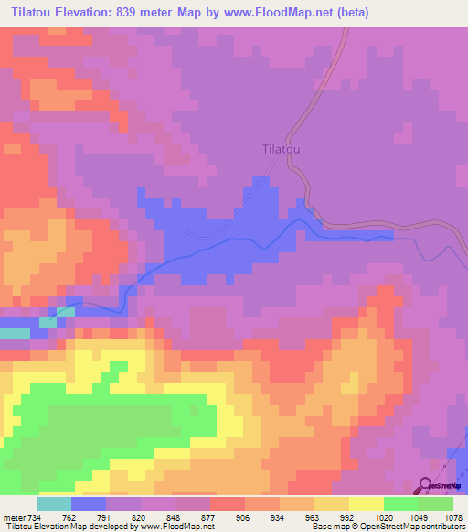 Tilatou,Algeria Elevation Map