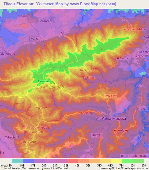 Tifaou,Algeria Elevation Map
