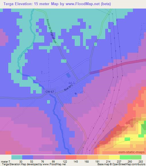 Terga,Algeria Elevation Map