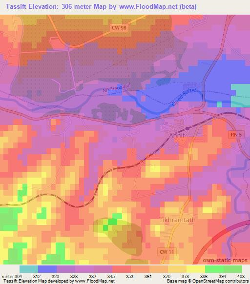 Tassift,Algeria Elevation Map