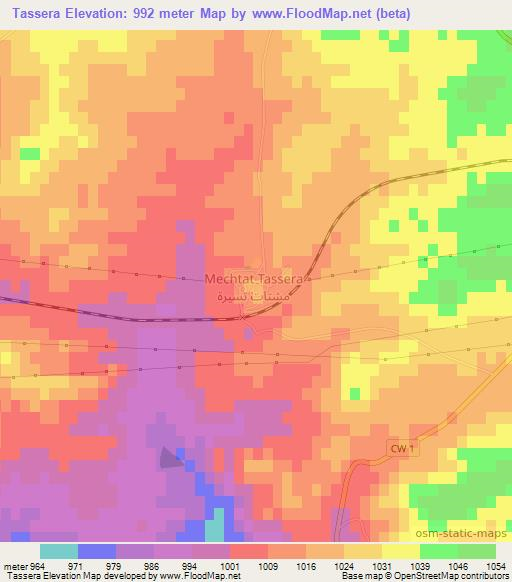 Tassera,Algeria Elevation Map