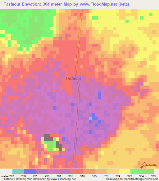 Tasfaout,Algeria Elevation Map