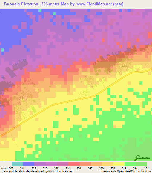 Tarouaia,Algeria Elevation Map