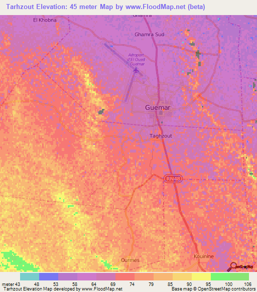 Tarhzout,Algeria Elevation Map