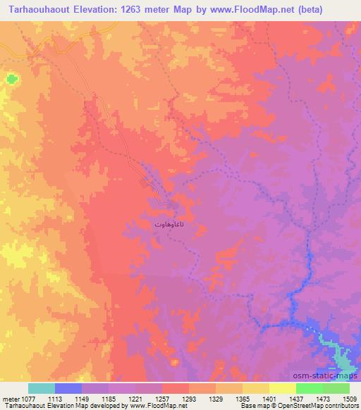 Tarhaouhaout,Algeria Elevation Map