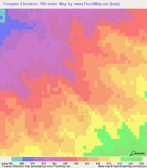 Furaytan,Syria Elevation Map