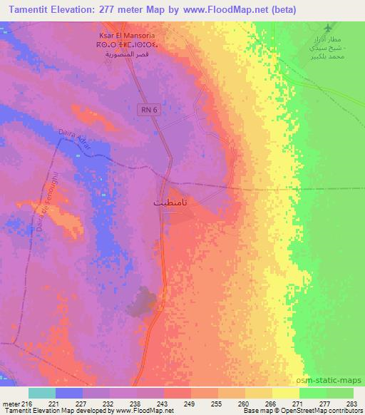 Tamentit,Algeria Elevation Map