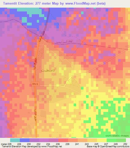 Tamentit,Algeria Elevation Map