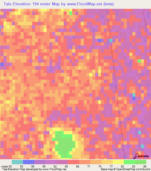 Tala,Algeria Elevation Map