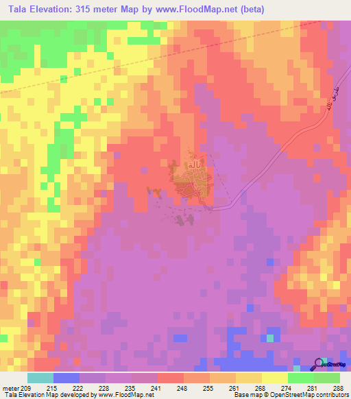 Tala,Algeria Elevation Map