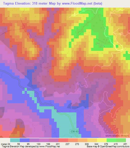 Tagma,Algeria Elevation Map