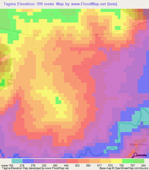 Tagma,Algeria Elevation Map