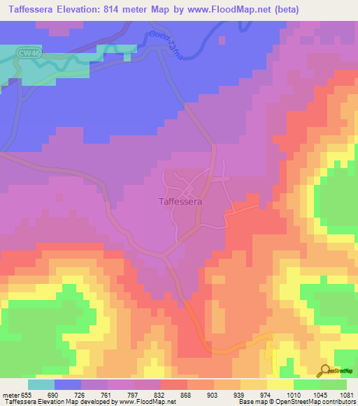 Taffessera,Algeria Elevation Map