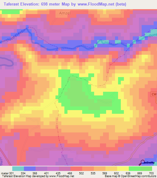 Taferast,Algeria Elevation Map