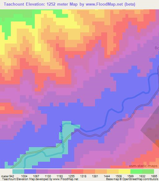 Taachount,Algeria Elevation Map