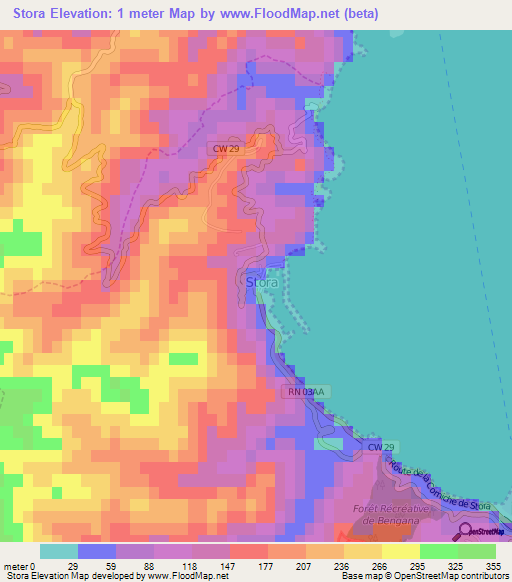 Stora,Algeria Elevation Map