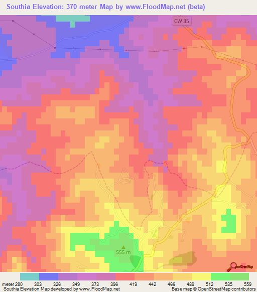 Southia,Algeria Elevation Map