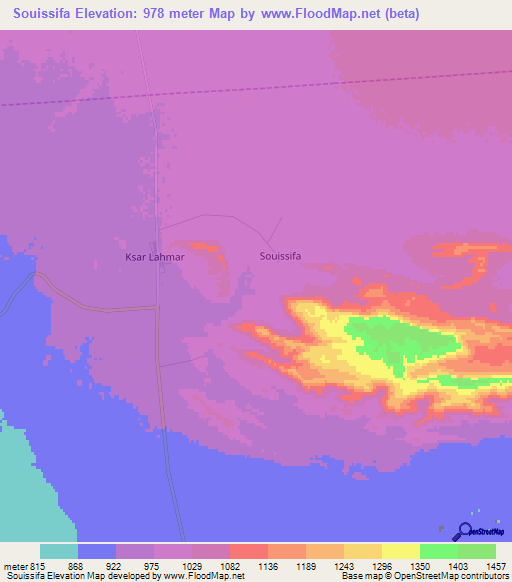 Souissifa,Algeria Elevation Map