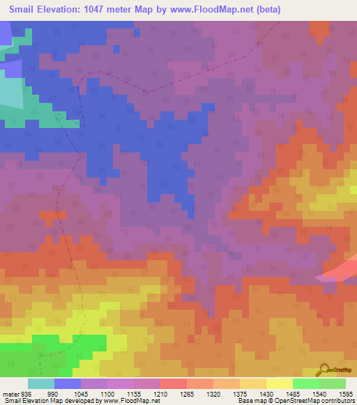 Smail,Algeria Elevation Map