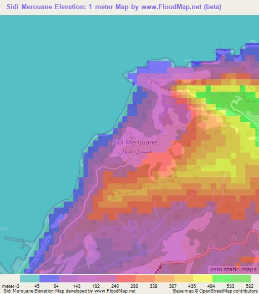Sidi Merouane,Algeria Elevation Map