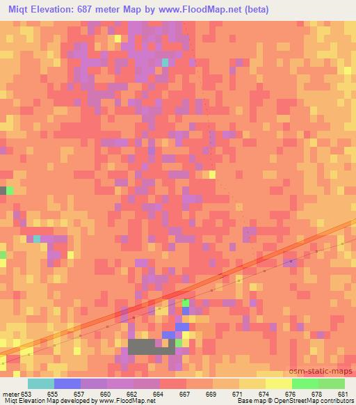 Miqt,Jordan Elevation Map