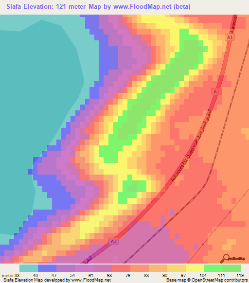 Siafa,Algeria Elevation Map