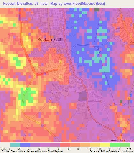 Robbah,Algeria Elevation Map