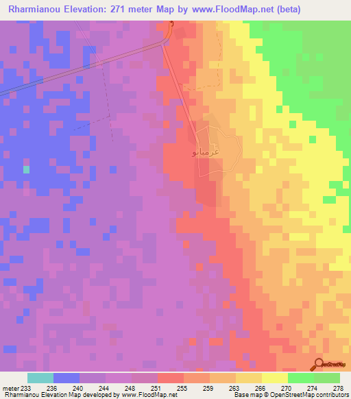 Rharmianou,Algeria Elevation Map