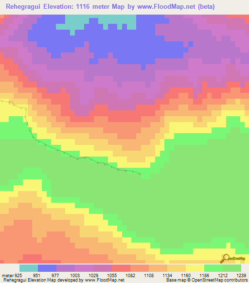 Rehegragui,Algeria Elevation Map