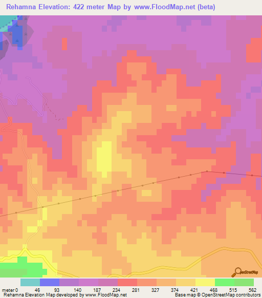 Rehamna,Algeria Elevation Map