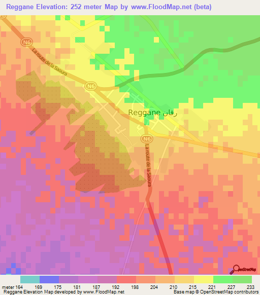 Reggane,Algeria Elevation Map