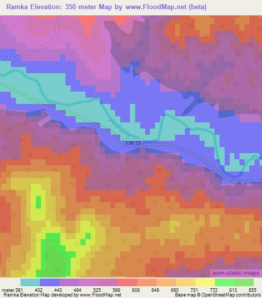 Ramka,Algeria Elevation Map