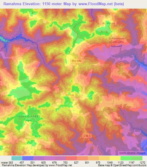 Ramahma,Algeria Elevation Map