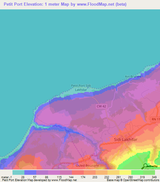 Petit Port,Algeria Elevation Map